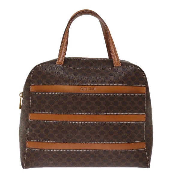 CELINE Macadam Canvas Hand Bag PVC Brown Auth 75226 - Picture 13 of 16